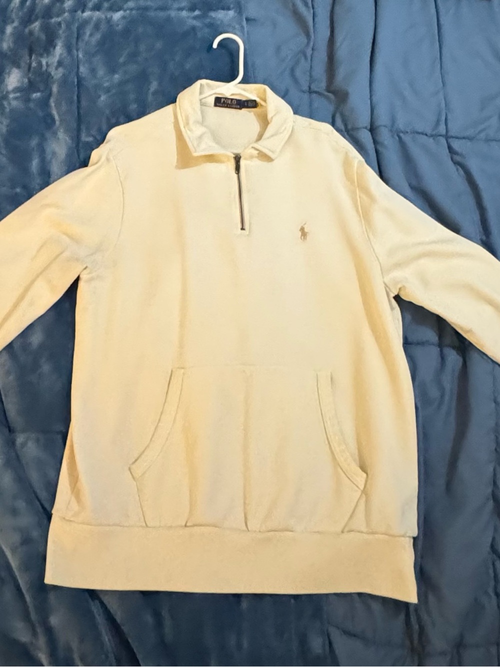 Polo by Ralph Lauren Cream Half-Zip Pullover Sweater